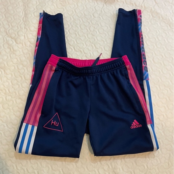 adidas Pants - Adidas Tiro HumanRace Track Pant Navy Pink Pharrell Soccer G17452 Women’s XS